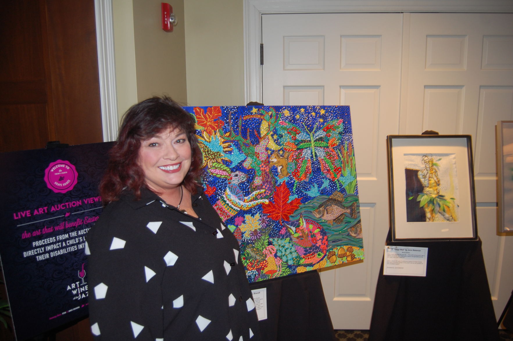 Jan Brandt with her artwork “The Magic Hours”